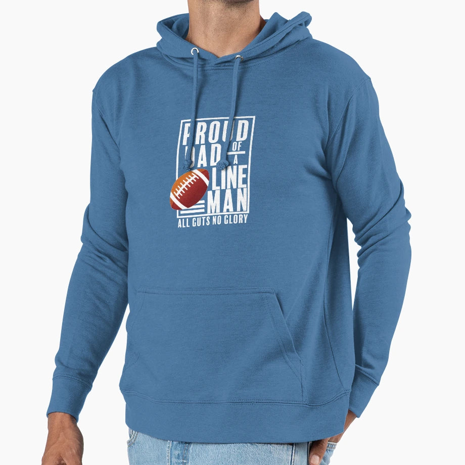 Proud Dad Football All Guts No Glory T-Shirt - Custom Art Print Men Women - T-Shirt, Sweatshirt, Hoodie