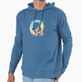 Bearded Sitting Front Giant Letter Q Hoodie - Minimalist Print Unisex - T-Shirt, Sweatshirt, Hoodie