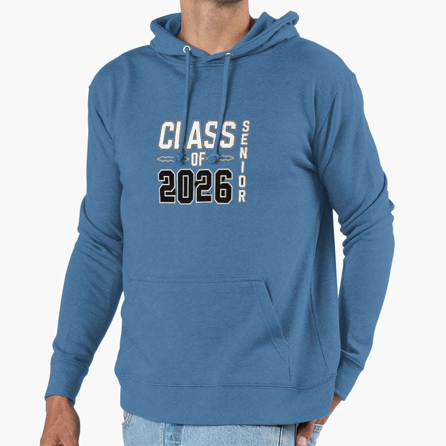 Class 2026 Graduate Senior 26 High School Hoodie - Minimalist Print Unisex - T-Shirt, Sweatshirt, Hoodie