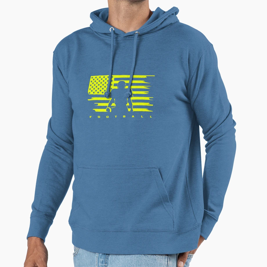 American Football Football Hoodie - Fun Novelty Design Men Women - T-Shirt, Sweatshirt, Hoodie
