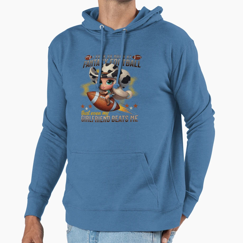 I Suck So Much Fantasy Football That Even Hoodie - Minimalist Print Unisex - T-Shirt, Sweatshirt, Hoodie