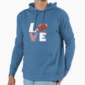 Love Rugby Football Rugby Rugby Hoodie - Fun Novelty Design for Adults - T-Shirt, Sweatshirt, Hoodie