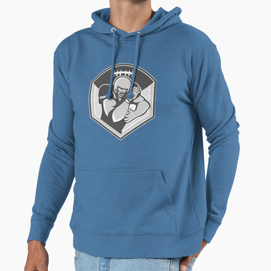 American Gridiron Football Player Hoodie - Unique Graphic for Adults - T-Shirt, Sweatshirt, Hoodie