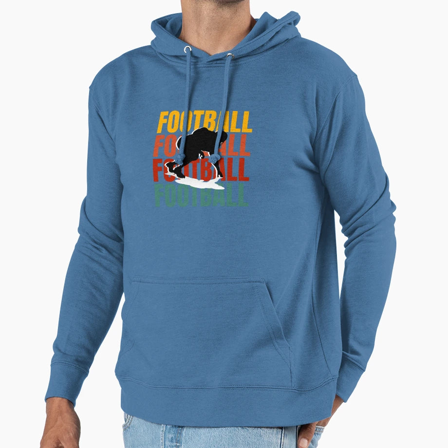 Football Hoodie - Minimalist Print Men Women - T-Shirt, Sweatshirt, Hoodie