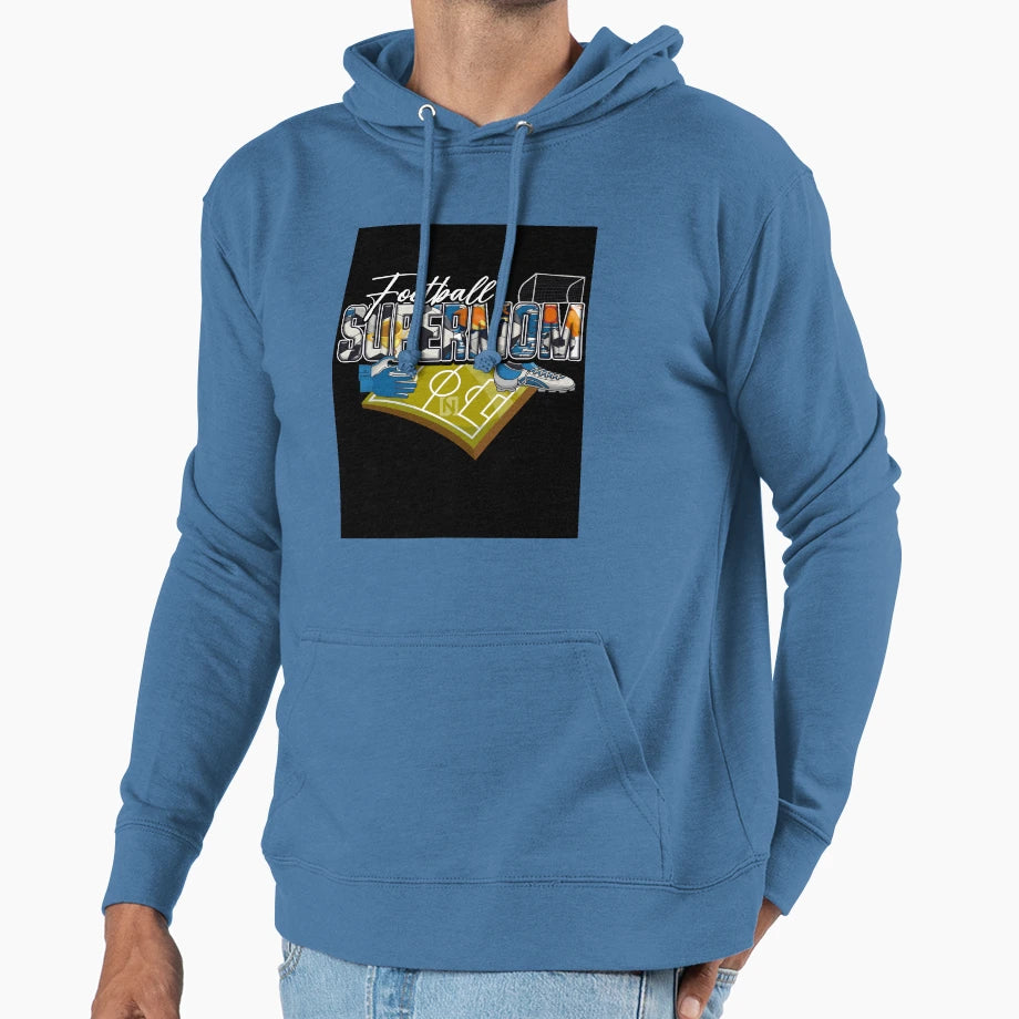 Football Supermom Cheering And Off Hoodie - Aesthetic Graphic for Adults - T-Shirt, Sweatshirt, Hoodie