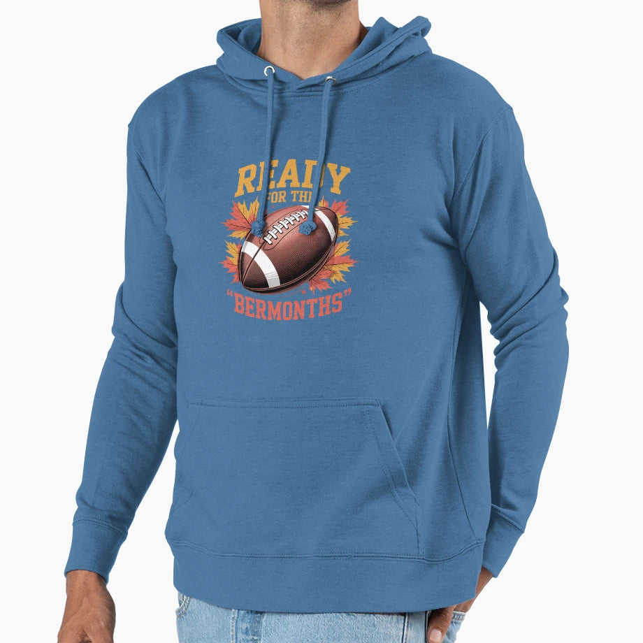 Football Season Ready Ber Months Fall Hoodie - Trendy Graphic Men Women - T-Shirt, Sweatshirt, Hoodie