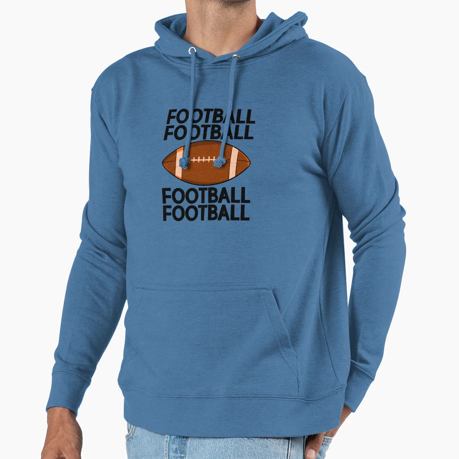 Football Hoodie - Aesthetic Graphic Men Women - T-Shirt, Sweatshirt, Hoodie