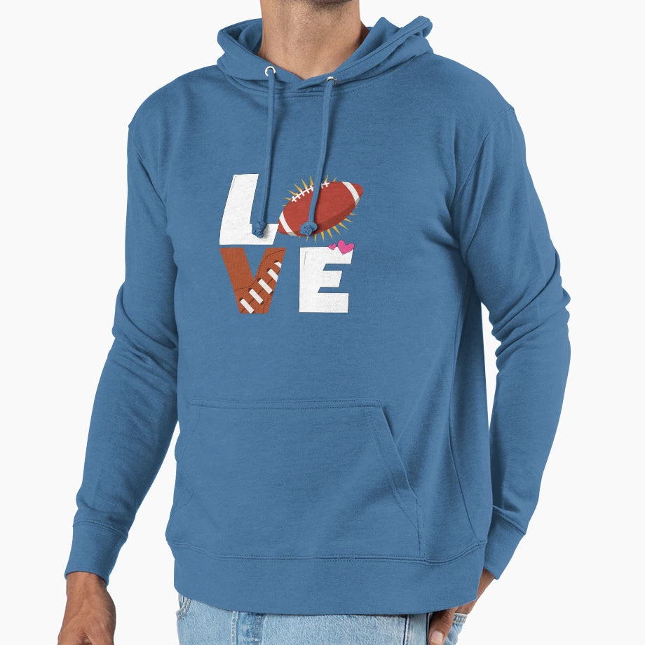 Love Rugby Football Rugby Rugby Hoodie - Trendy Graphic Men Women - T-Shirt, Sweatshirt, Hoodie