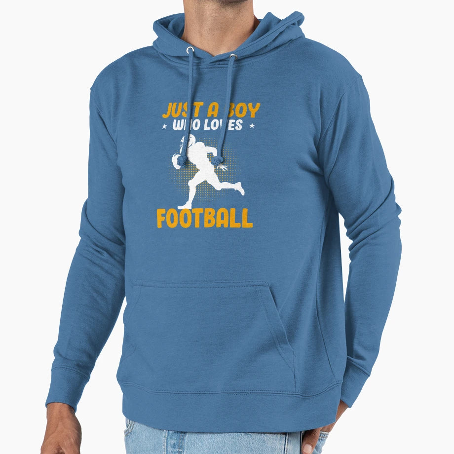 Just Who Loves Football American Hoodie - Unique Graphic for Adults - T-Shirt, Sweatshirt, Hoodie