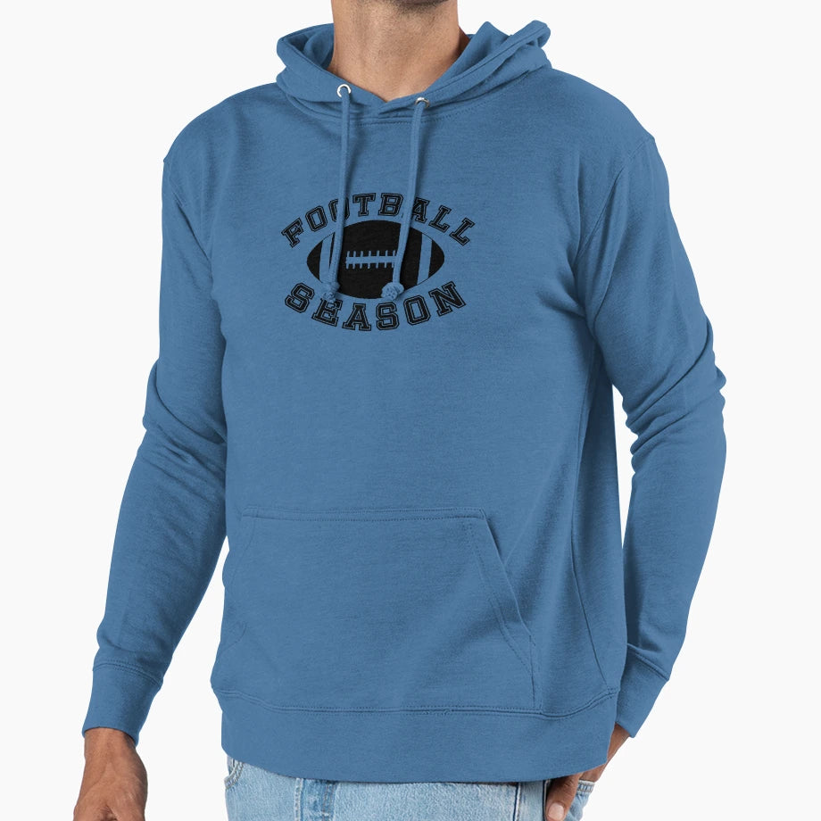 Football Season Ball Version Dark Hoodie - Fun Novelty Design for Adults - T-Shirt, Sweatshirt, Hoodie