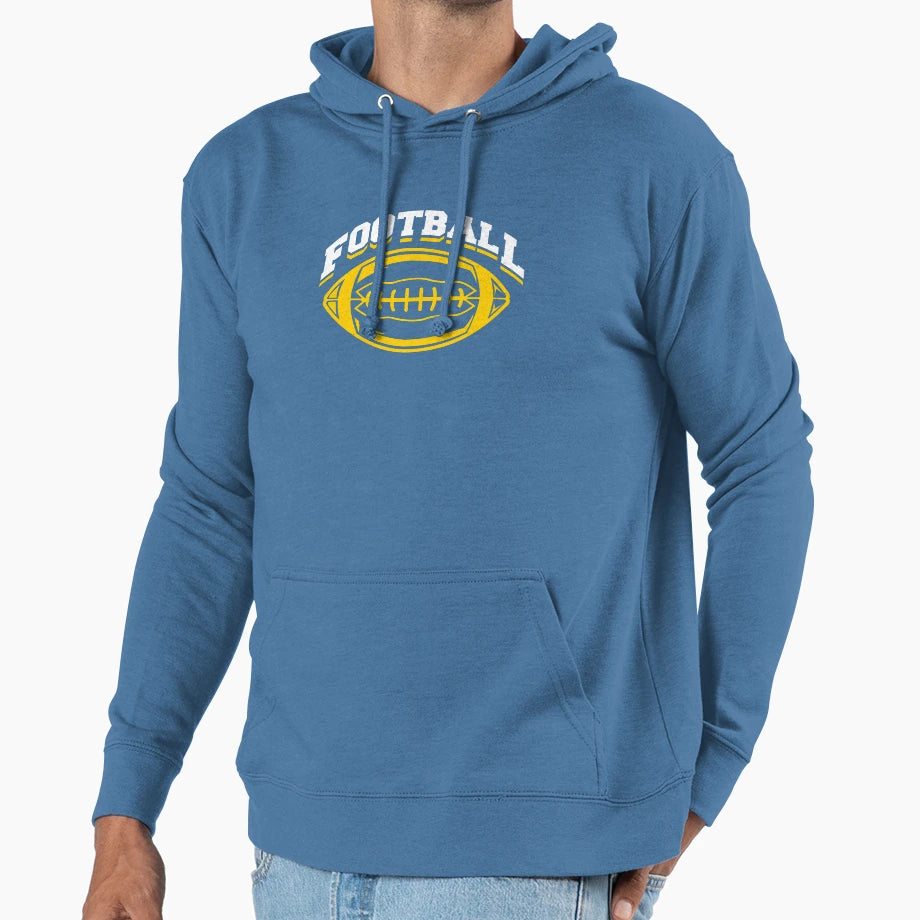Gold Football Hoodie - Graphic Print Unisex - T-Shirt, Sweatshirt, Hoodie