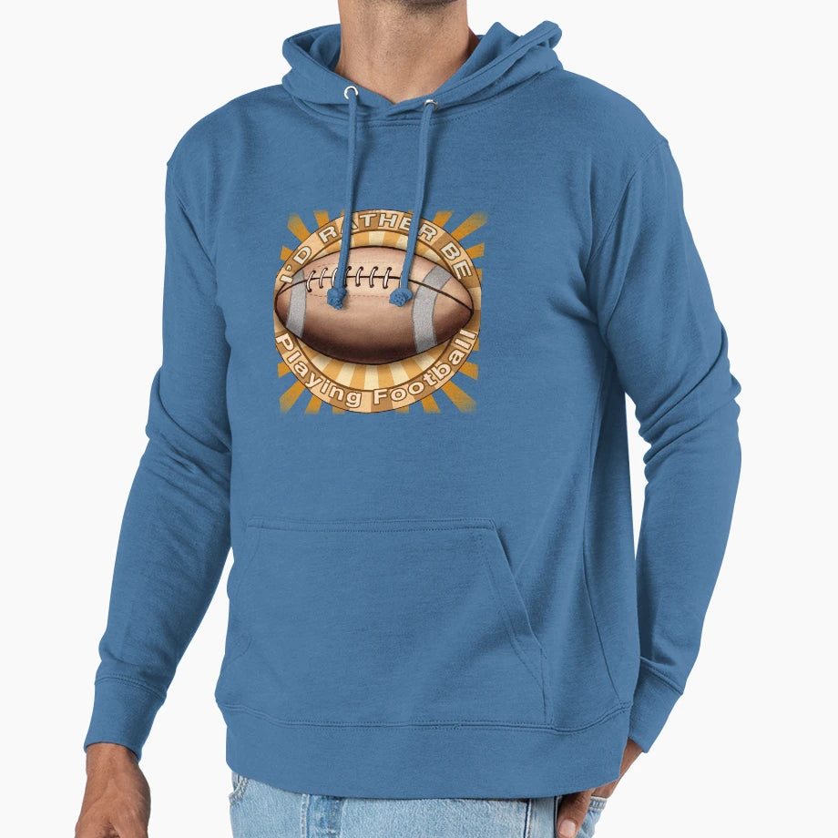 Rather Play Football Hoodie - Aesthetic Graphic Unisex - T-Shirt, Sweatshirt, Hoodie