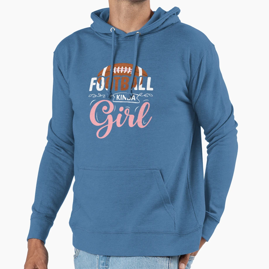 America Kinda Girlgirly American Hoodie - Novelty Apparel for Adults - T-Shirt, Sweatshirt, Hoodie