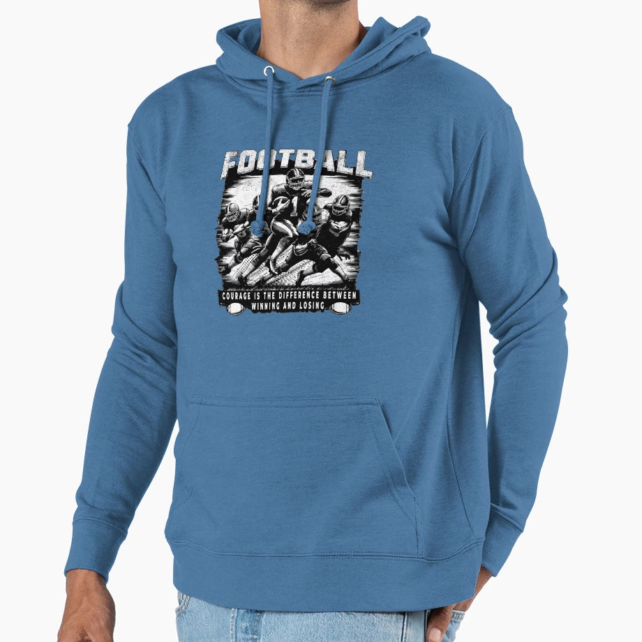 Courage Gridiron Football Players Hoodie - Fun Novelty Design Men Women - T-Shirt, Sweatshirt, Hoodie