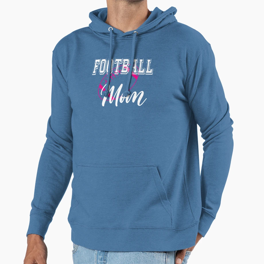 Football Mom American Football Lover Hoodie - Trendy Graphic Men Women - T-Shirt, Sweatshirt, Hoodie