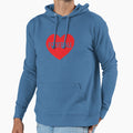 Love Football Heart Hoodie - Fun Novelty Design Unisex - T-Shirt, Sweatshirt, Hoodie