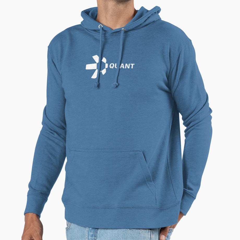 Quant Qnt Crypto Altcoin Clean Horizontal Hoodie - Trendy Graphic Unisex - T-Shirt, Sweatshirt, Hoodie