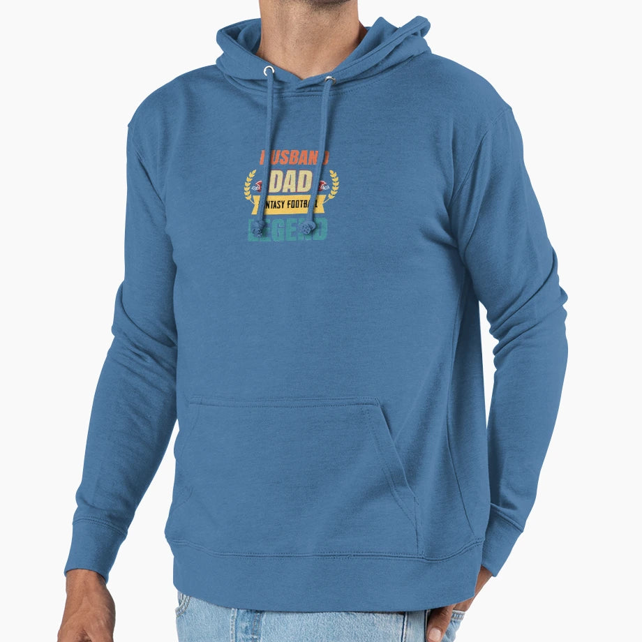 Husband Dad Fantasy Football Legend Ffl Hoodie - Graphic Print for Adults - T-Shirt, Sweatshirt, Hoodie