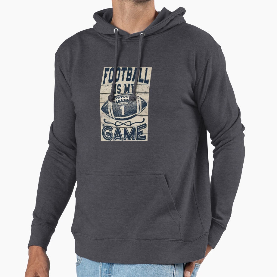 Football Is My Game Hoodie - Custom Art Print for Adults - T-Shirt, Sweatshirt, Hoodie