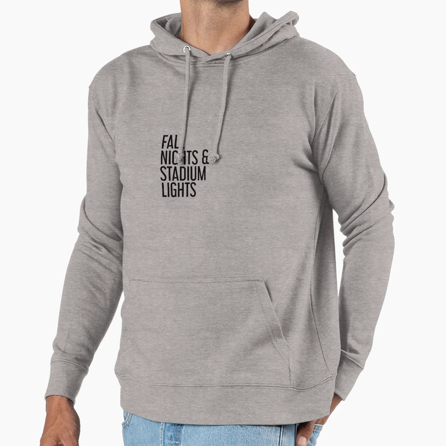 Fall Nights And Stadium Lights Hoodie - Casual Everyday Wear Men Women - T-Shirt, Sweatshirt, Hoodie