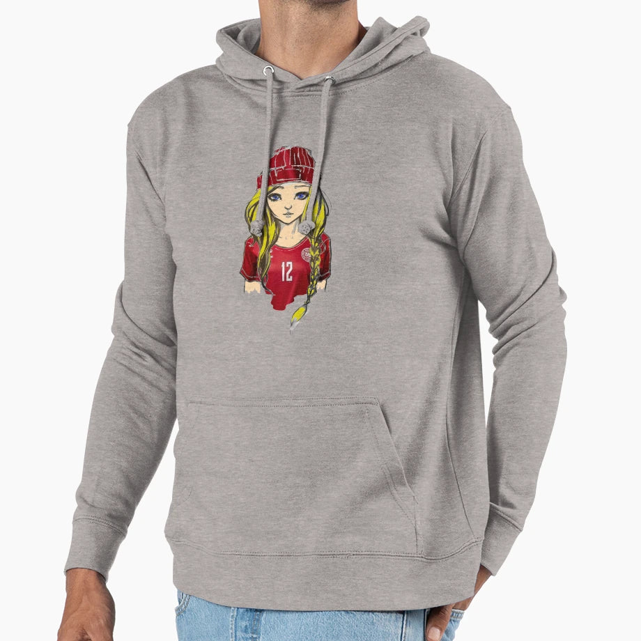 Danish Football Fan Hoodie - Trendy Graphic Unisex - T-Shirt, Sweatshirt, Hoodie
