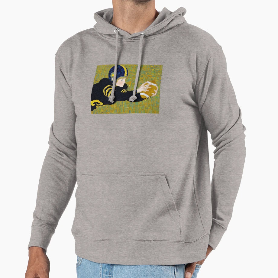 Football Player Action Hoodie - Graphic Print Men Women - T-Shirt, Sweatshirt, Hoodie