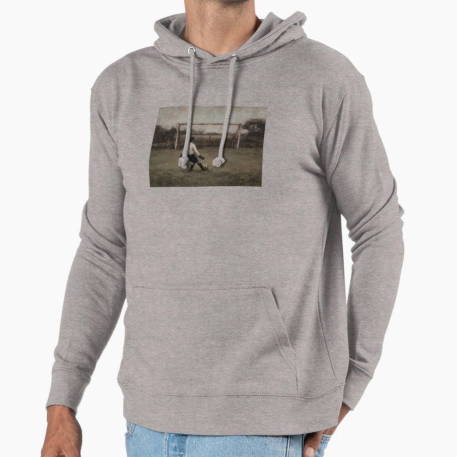 Child Kicking Soccer Ball Goal Hoodie - Novelty Apparel Men Women - T-Shirt, Sweatshirt, Hoodie