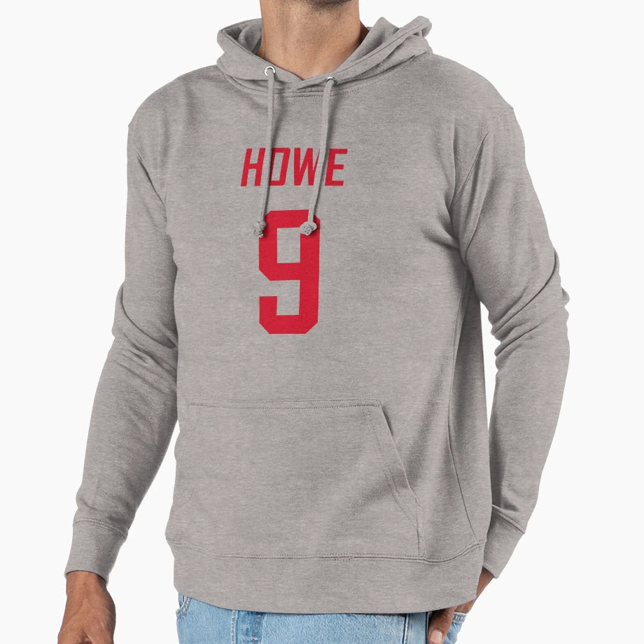 Howe Red Wings Home White Red Lettering 9 Hoodie - Unique Graphic Men Women - T-Shirt, Sweatshirt, Hoodie