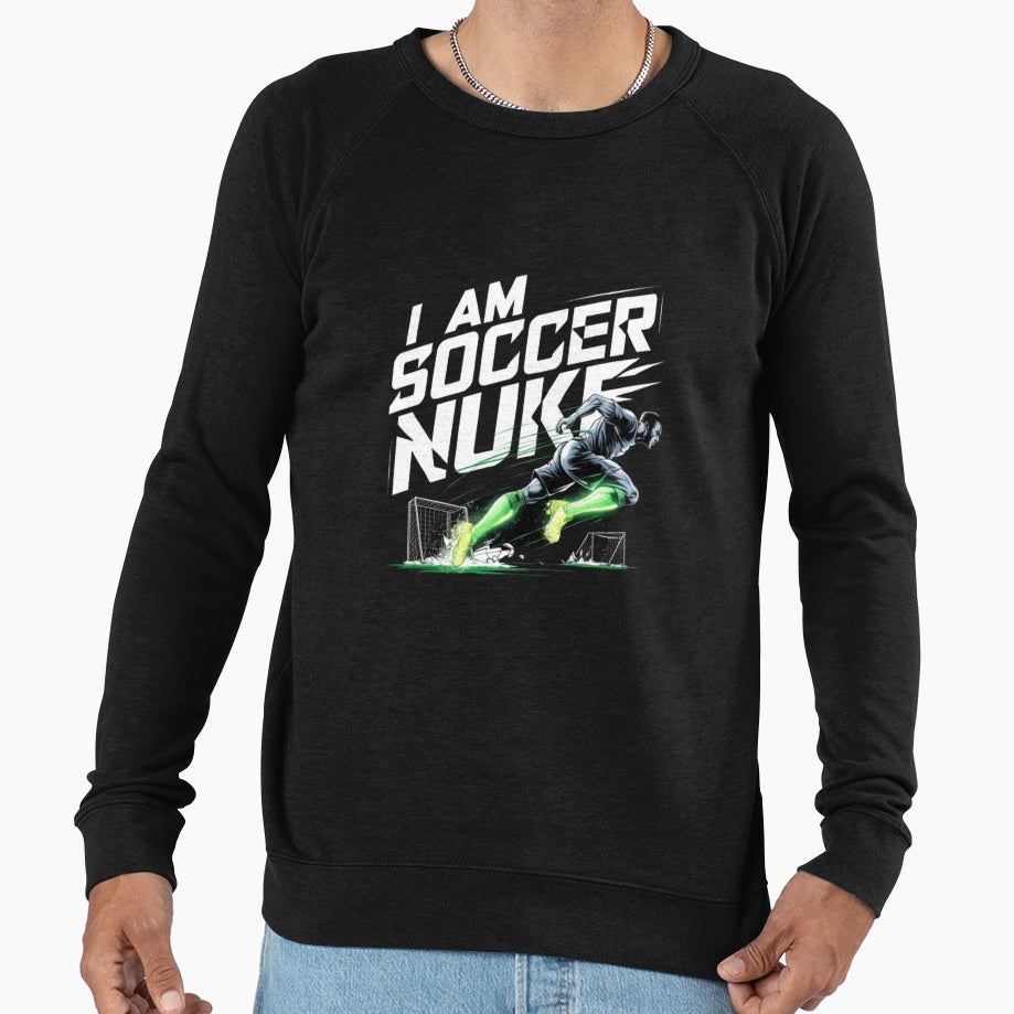 I Am Soccer Nuke Sweatshirt - Trendy Graphic Unisex - T-Shirt, Sweatshirt, Hoodie