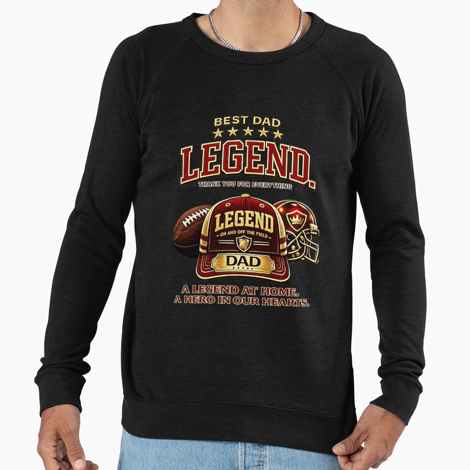 Dad Legend Red Baseball Cap Sweatshirt - Unique Graphic Unisex - T-Shirt, Sweatshirt, Hoodie