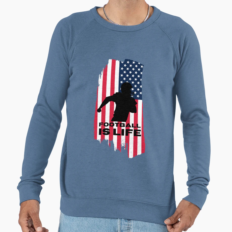 Football Life Sweatshirt - Graphic Print Unisex - T-Shirt, Sweatshirt, Hoodie