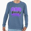 God Family Football Purple Sweatshirt - Trendy Graphic for Adults - T-Shirt, Sweatshirt, Hoodie