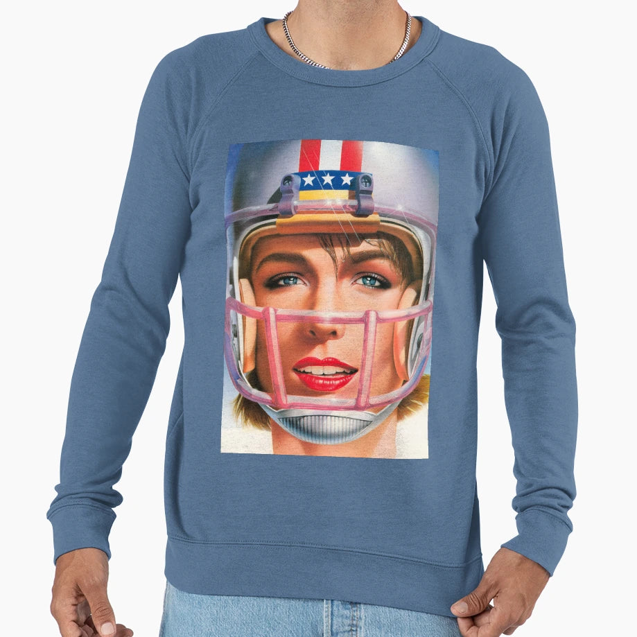 80S American Football Airbrush Sweatshirt - Minimalist Print Unisex - T-Shirt, Sweatshirt, Hoodie