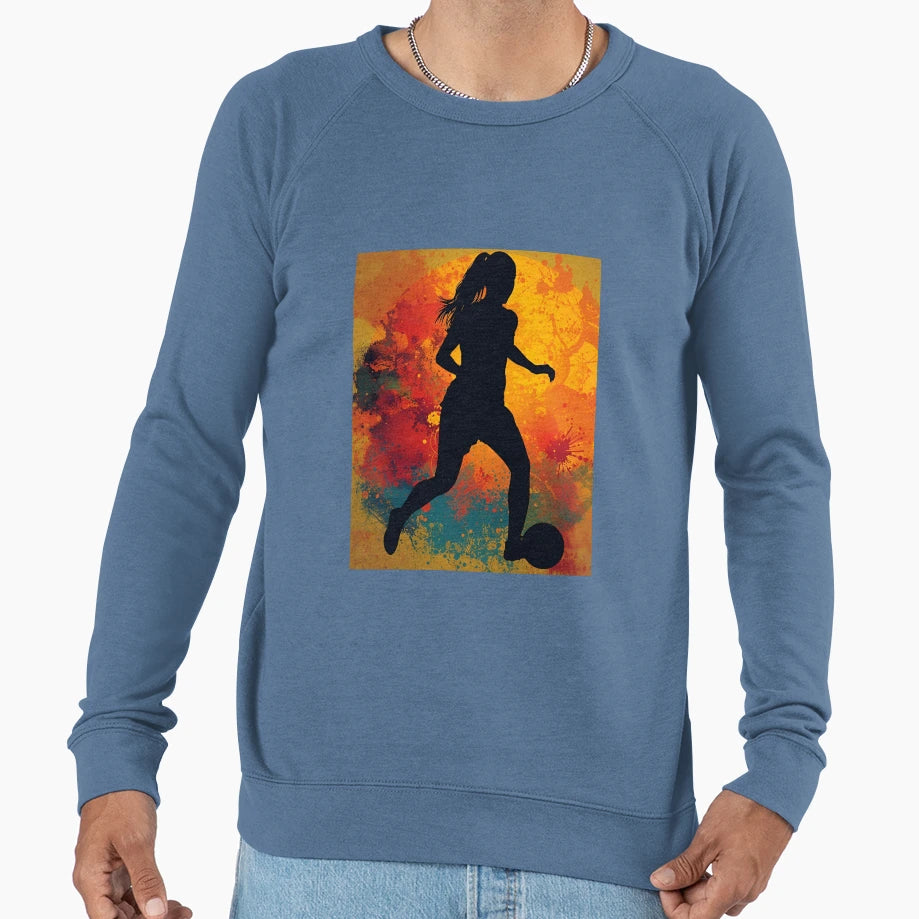 Soccer Player Silhouette Sports Art Sweatshirt - Streetwear Style Unisex - T-Shirt, Sweatshirt, Hoodie