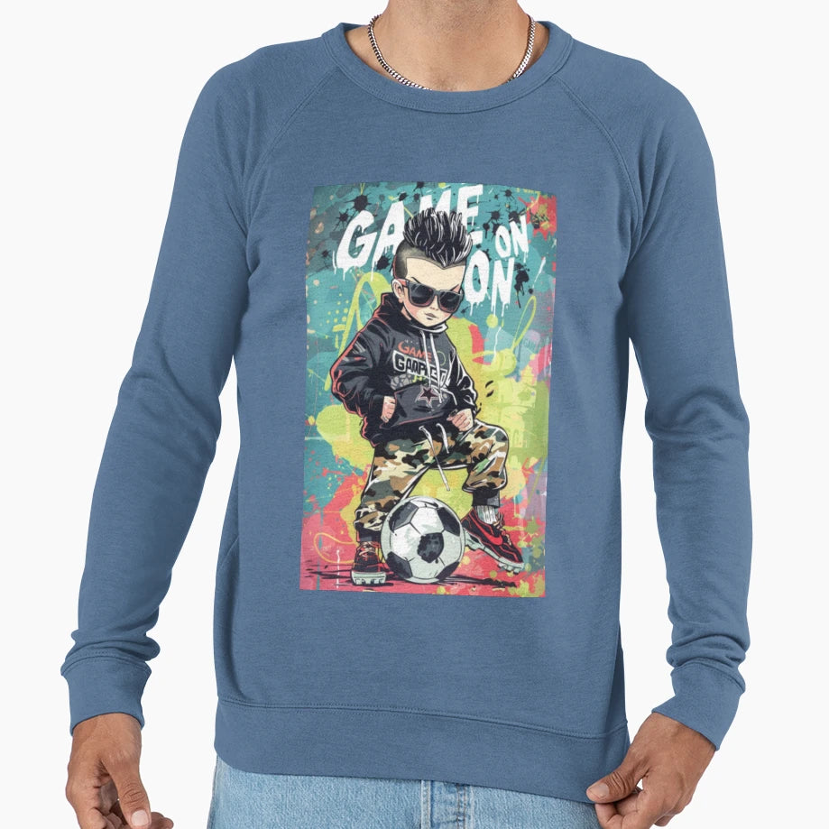 Little Football Player Sweatshirt - Casual Everyday Wear Men Women - T-Shirt, Sweatshirt, Hoodie