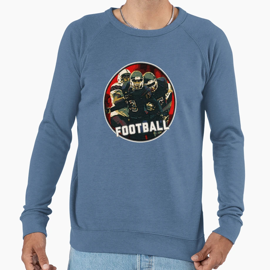 Football Season Red Art Helmet Sweatshirt - Streetwear Style for Adults - T-Shirt, Sweatshirt, Hoodie