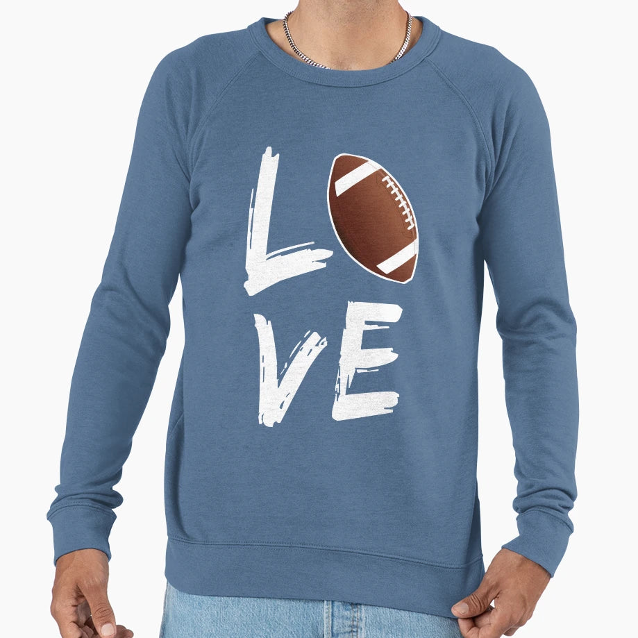 Football Love Sweatshirt - Aesthetic Graphic Men Women - T-Shirt, Sweatshirt, Hoodie