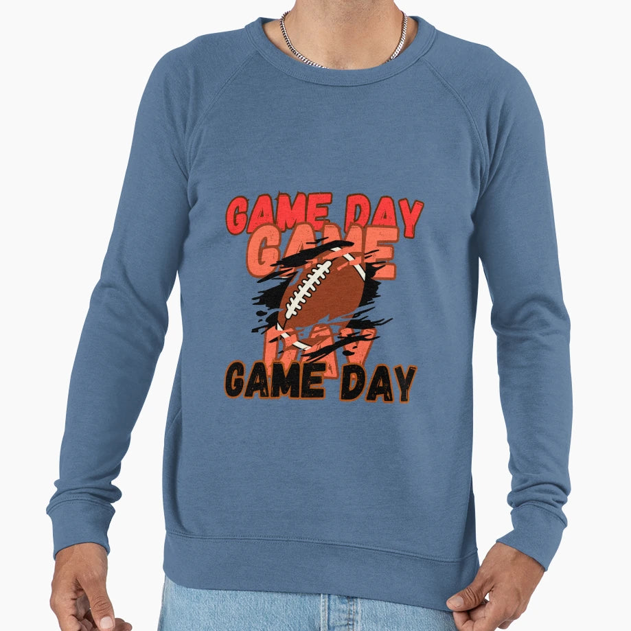 Game Day Bold Football Sports Fans Sweatshirt - Graphic Print Unisex - T-Shirt, Sweatshirt, Hoodie
