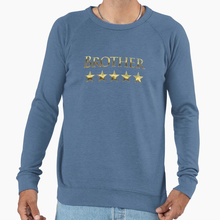 Five Stars Brother Best Bro Sweatshirt - Casual Everyday Wear for Adults - T-Shirt, Sweatshirt, Hoodie