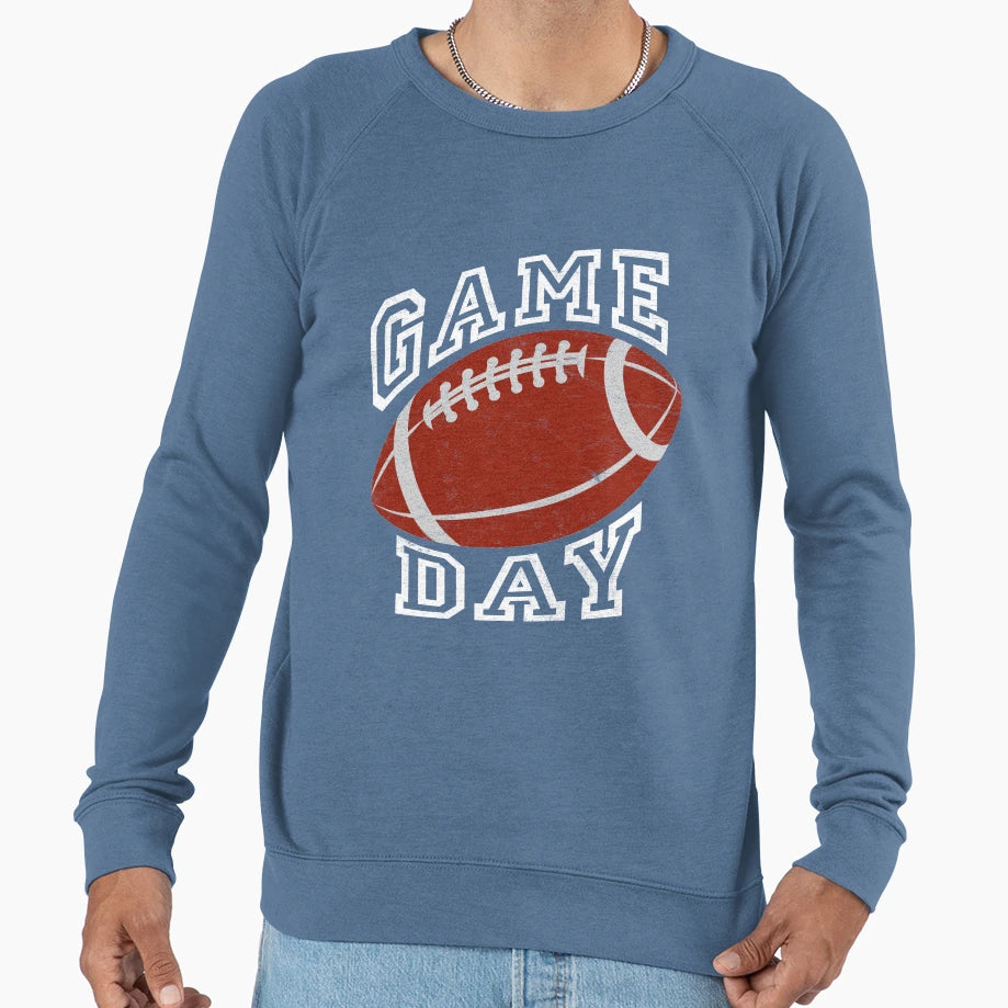 American Football Game Day Ball Sweatshirt - Minimalist Print Unisex - T-Shirt, Sweatshirt, Hoodie