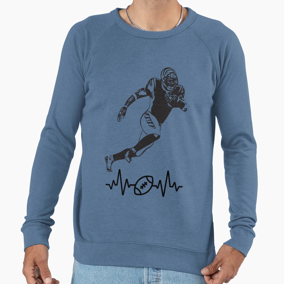 American Football Player Sweatshirt - Graphic Print Men Women - T-Shirt, Sweatshirt, Hoodie
