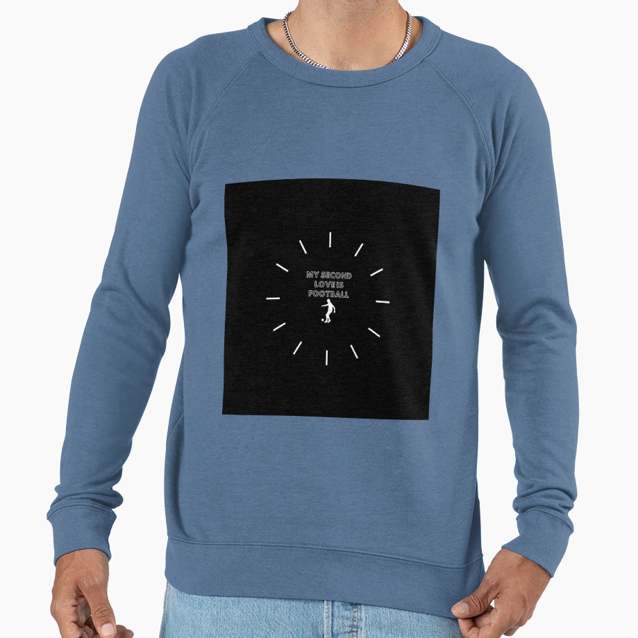 My Second Love Is Football Football T-Shirt - Graphic Print for Adults - T-Shirt, Sweatshirt, Hoodie