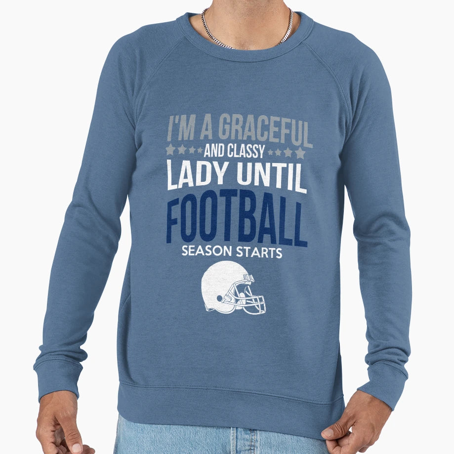 Football Sweatshirt - Aesthetic Graphic Men Women - T-Shirt, Sweatshirt, Hoodie