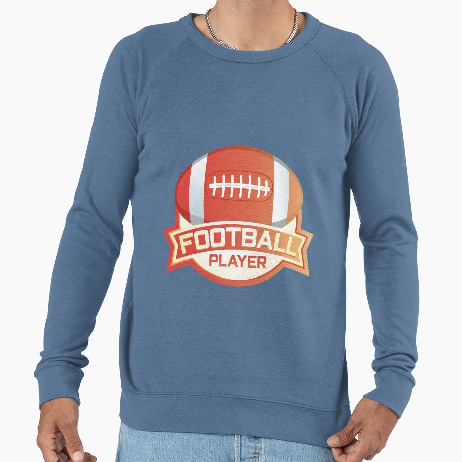 Football Player American Football Sweatshirt - Unique Graphic for Adults - T-Shirt, Sweatshirt, Hoodie