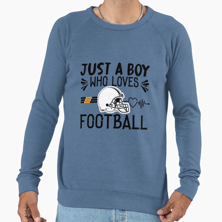 Just Who Loves Football Sweatshirt - Graphic Print for Adults - T-Shirt, Sweatshirt, Hoodie