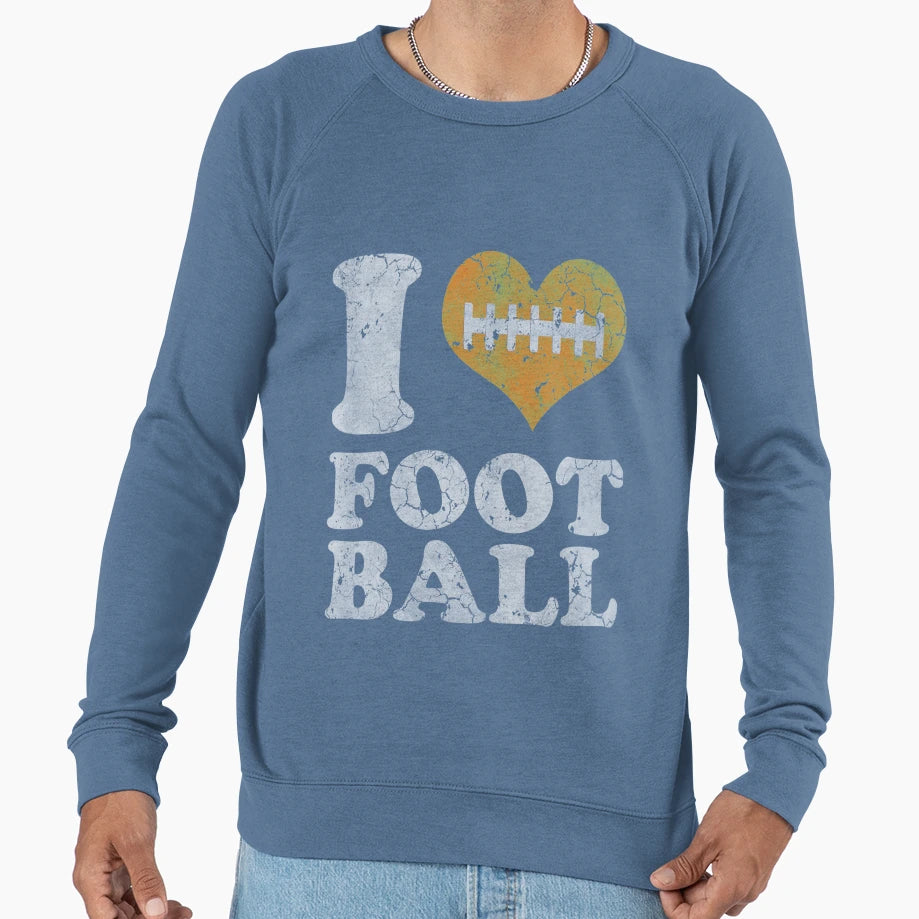 I Heart Football Sweatshirt - Casual Everyday Wear Unisex - T-Shirt, Sweatshirt, Hoodie