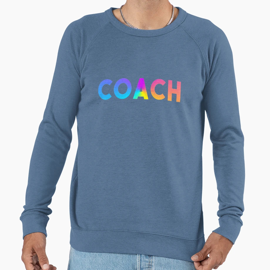 Coach Sports Logo Rainbow Sweatshirt - Streetwear Style for Adults - T-Shirt, Sweatshirt, Hoodie