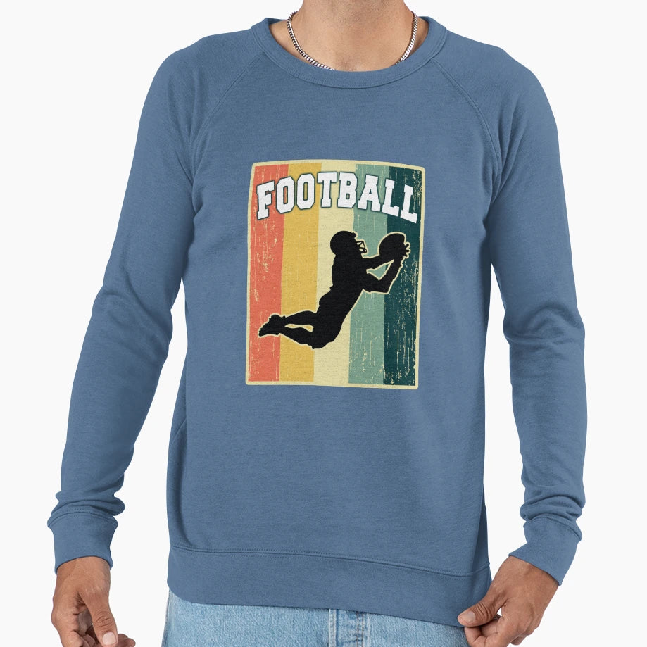 Old School Football Sweatshirt - Graphic Print Unisex - T-Shirt, Sweatshirt, Hoodie