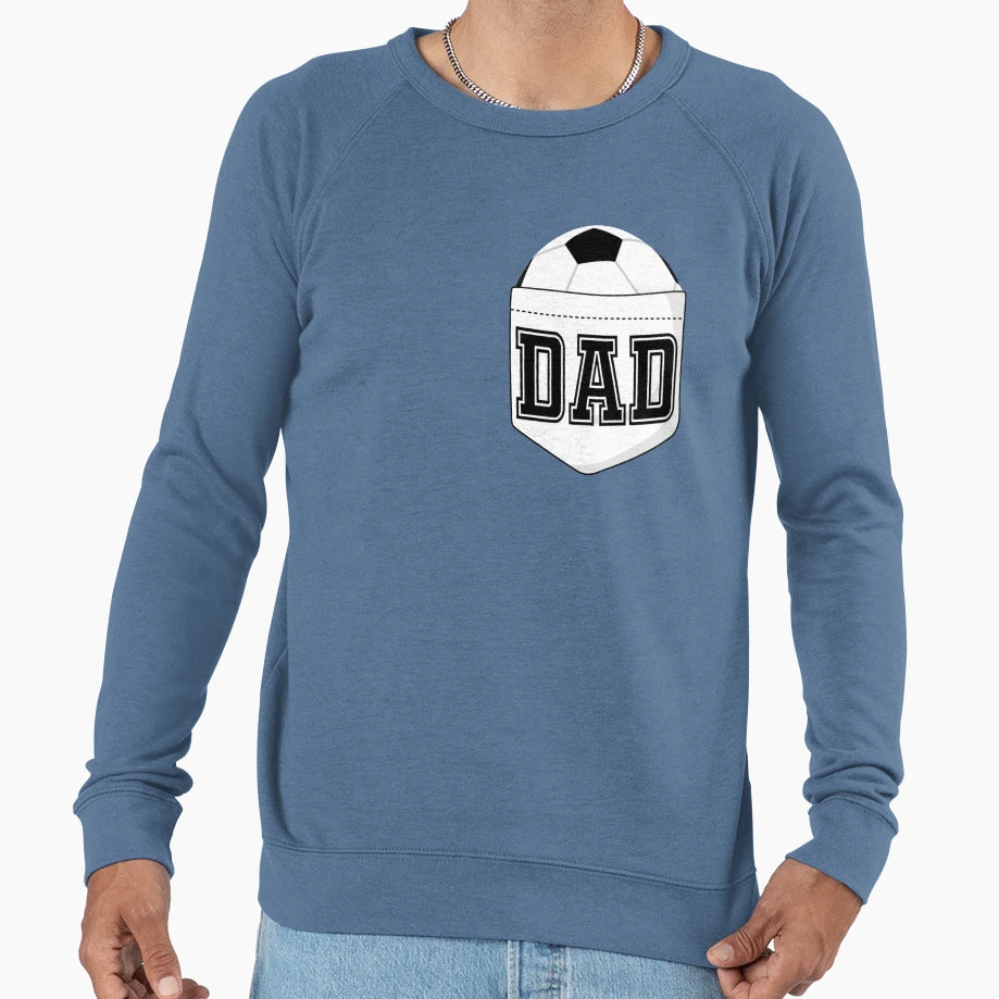 Soccer Dad Football Breast Pocket T-Shirt - Custom Art Print for Adults - T-Shirt, Sweatshirt, Hoodie
