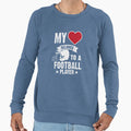 Heart Football Player Coach Mom Sweatshirt - Unique Graphic for Adults - T-Shirt, Sweatshirt, Hoodie